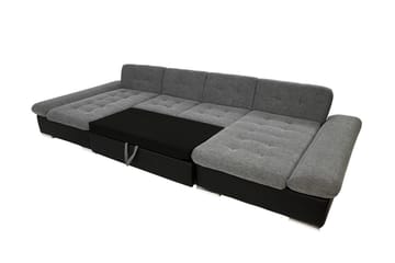 Dewitt 3-sits Bäddsoffa i Tyg - Svart - Möbler - Vardagsrum - Bäddsoffor - U bäddsoffa
