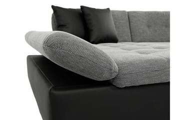 Dewitt 3-sits Bäddsoffa i Tyg - Svart - Möbler - Vardagsrum - Bäddsoffor - U bäddsoffa