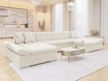 Dewitt 5-sits U-formad Bäddsoffa - Vit - Möbler - Vardagsrum - Bäddsoffor - U bäddsoffa