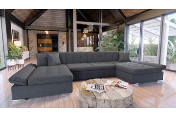 Dewitt 6-sits Bäddsoffa - Mörkgrå - Möbler - Vardagsrum - Bäddsoffor - U bäddsoffa
