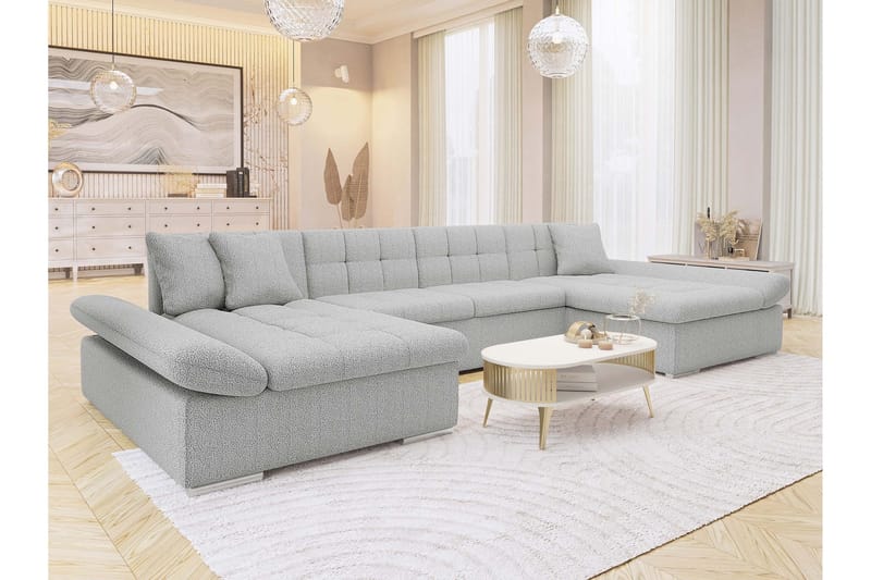 Dewitt Bäddsoffa Dubbeldivan 5-sits - Grå - Möbler - Vardagsrum - Bäddsoffor - U bäddsoffa