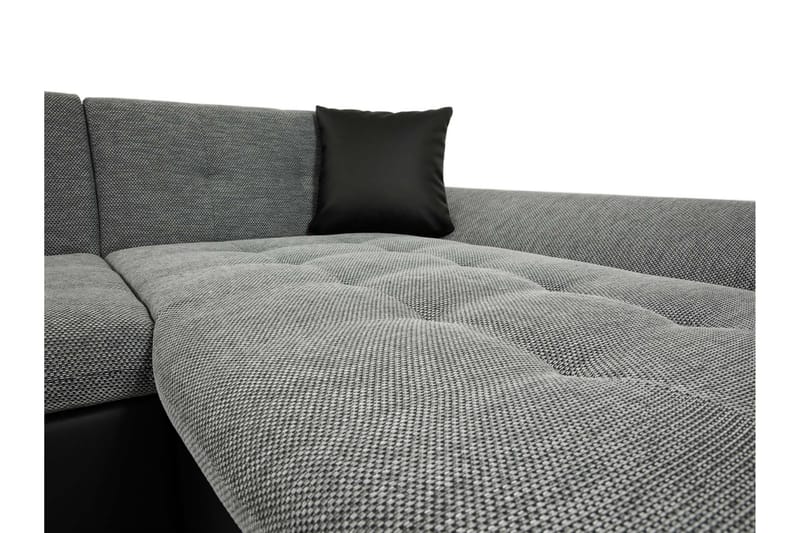 Dewitt Bäddsoffa Dubbelschäslong 4-sits i Bouclé - Grå - Möbler - Vardagsrum - Bäddsoffor - U bäddsoffa