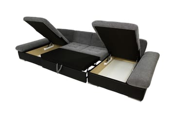 Dewitt Bäddsoffa Dubbelschäslong 4-sits i Sammet - Gul - Möbler - Vardagsrum - Bäddsoffor - U bäddsoffa