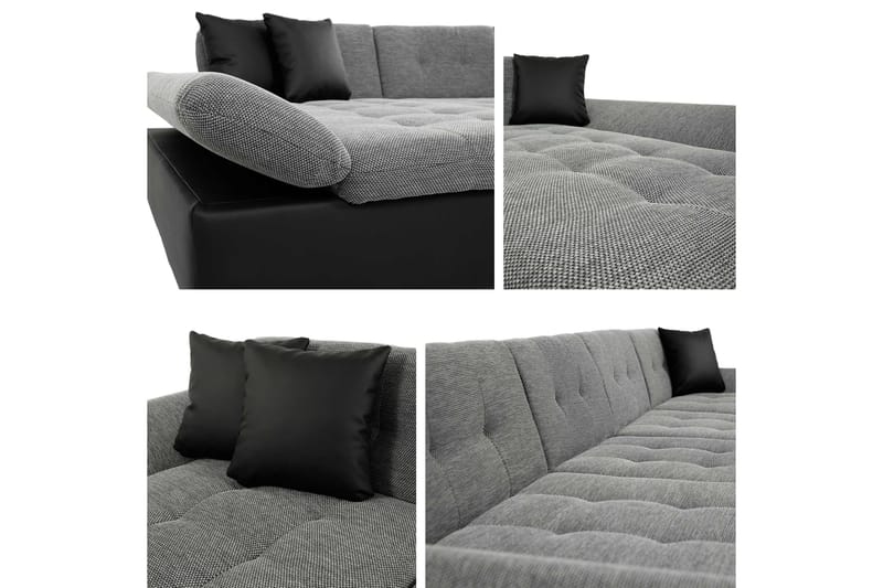 Dewitt Bäddsoffa Dubbelschäslong 4-sits i Sammet - Gul - Möbler - Vardagsrum - Bäddsoffor - U bäddsoffa
