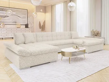 Dewitt U-formad 5-sits Bäddsoffa med förvaring - beige - Möbler - Vardagsrum - Bäddsoffor - Hörnbäddsoffa