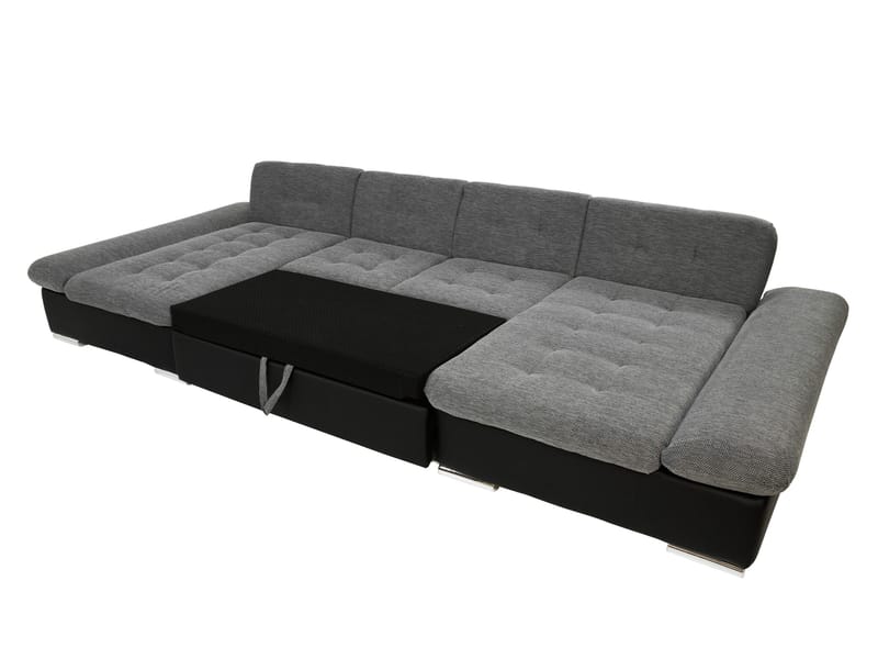 Dewitt U-formad 5-sits Bäddsoffa med förvaring - Ljusgrå - Möbler - Vardagsrum - Bäddsoffor - Hörnbäddsoffa