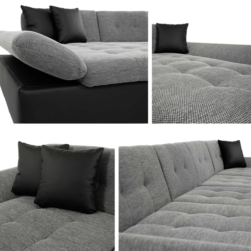 Dewitt U-formad 5-sits Bäddsoffa med förvaring - Mörkblå - Möbler - Vardagsrum - Bäddsoffor - Hörnbäddsoffa