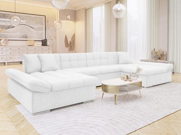 Dewitt U-formad 5-sits Bäddsoffa med förvaring - vit - Möbler - Vardagsrum - Bäddsoffor - Hörnbäddsoffa