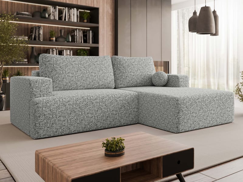 Deylor 3-sits Bäddsoffa med divan - grå - Möbler - Vardagsrum - Bäddsoffor - Hörnbäddsoffa