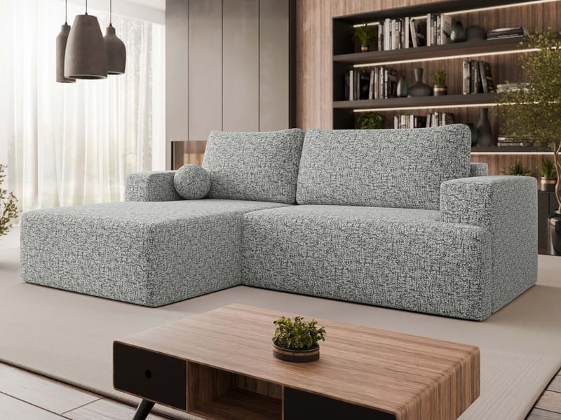Deylor 3-sits Bäddsoffa med divan - grå - Möbler - Vardagsrum - Bäddsoffor - Hörnbäddsoffa