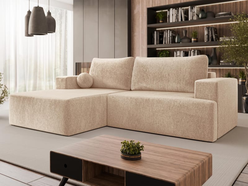 Deylor Bäddsoffa med Divan 3-sits - Beige - Möbler - Vardagsrum - Bäddsoffor