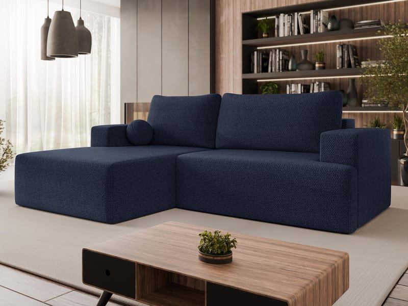 Deylor Bäddsoffa med Divan 3-sits - Blå - Möbler - Vardagsrum - Bäddsoffor
