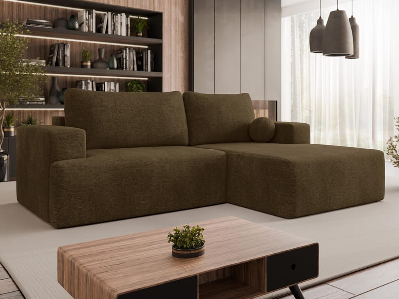 Deylor Bäddsoffa med Divan 3-sits - Brun - Möbler - Vardagsrum - Bäddsoffor