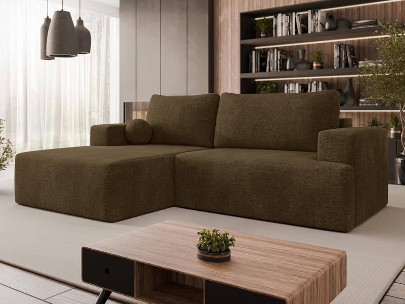 Deylor Bäddsoffa med Divan 3-sits - Brun - Möbler - Vardagsrum - Bäddsoffor