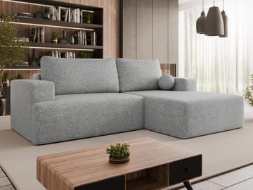 Deylor Bäddsoffa med Divan 3-sits - Grå - Möbler - Vardagsrum - Bäddsoffor