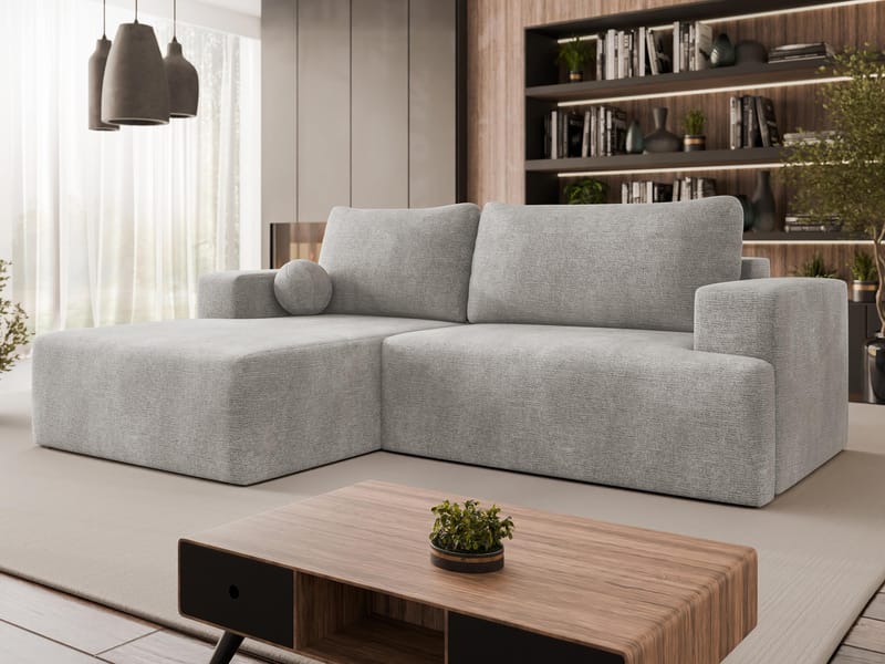 Deylor Bäddsoffa med Divan 3-sits - Grå - Möbler - Vardagsrum - Bäddsoffor