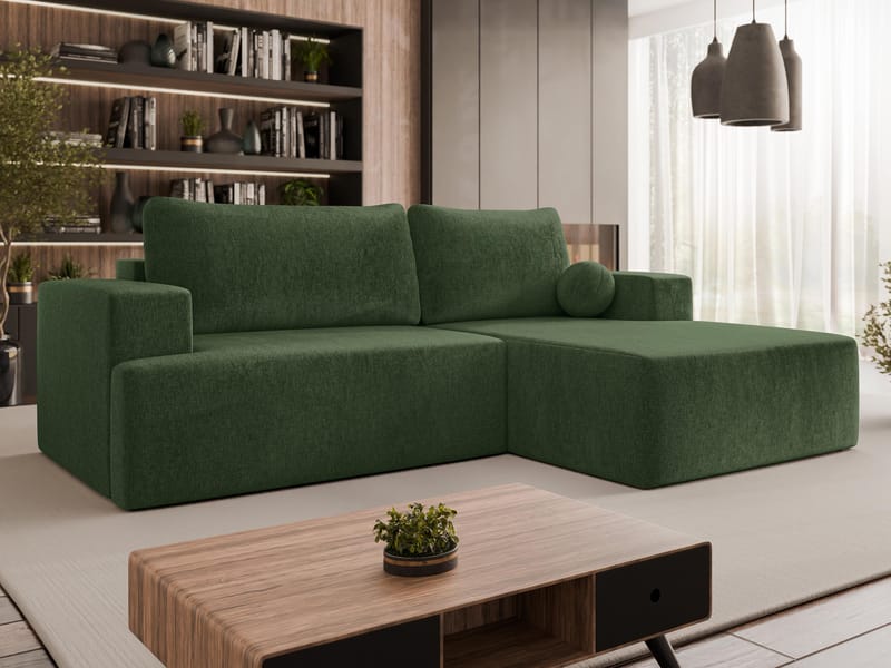 Deylor Bäddsoffa med Divan 3-sits - Grön - Möbler - Vardagsrum - Bäddsoffor