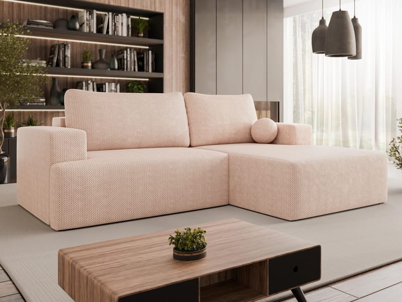 Deylor Bäddsoffa med Divan 3-sits - Rosa - Möbler - Vardagsrum - Bäddsoffor