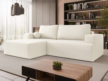 Deylor Bäddsoffa med Divan 3-sits - Vit - Möbler - Vardagsrum - Bäddsoffor