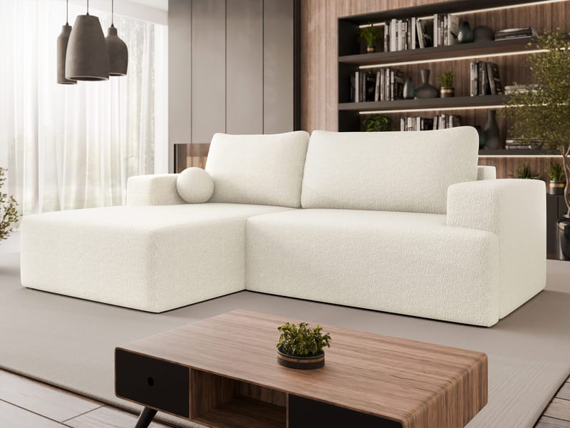 Deylor Bäddsoffa med Divan 3-sits - Vit - Möbler - Vardagsrum - Bäddsoffor