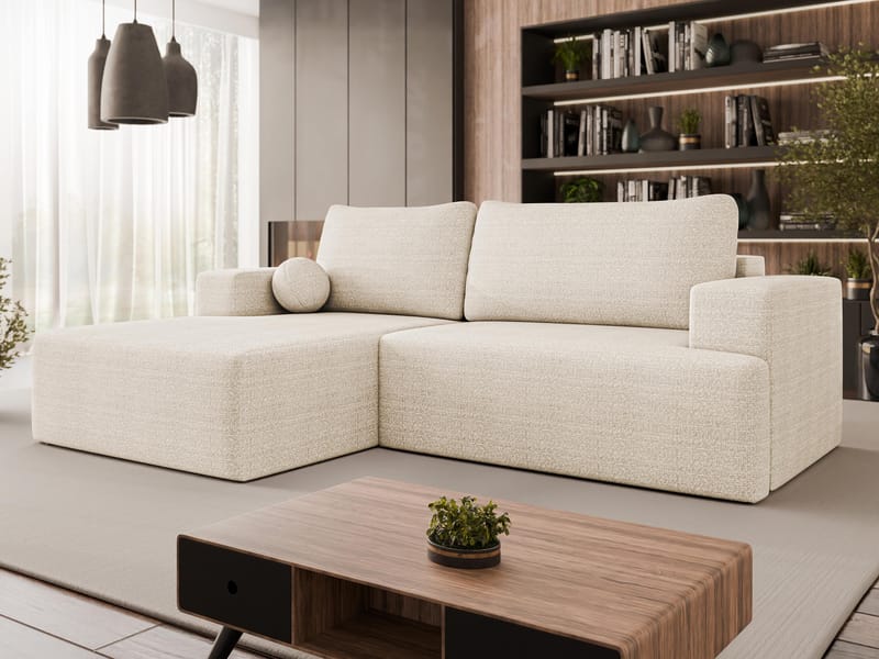 Deylor Bäddsoffa med Divan 3-sits - Vit - Möbler - Vardagsrum - Bäddsoffor