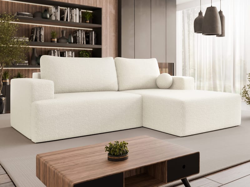 Deylor Bäddsoffa med Divan 3-sits - Vit - Möbler - Vardagsrum - Bäddsoffor