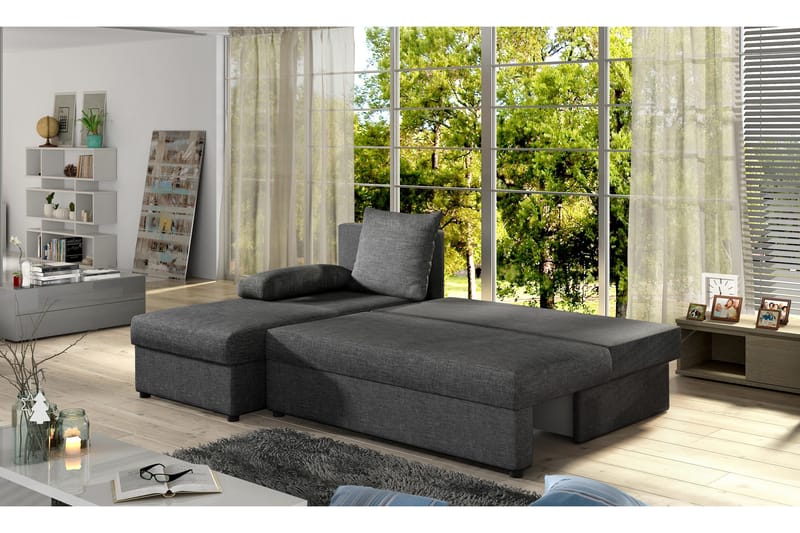 Dirk Bäddsoffa med Divan - Svart - Möbler - Vardagsrum - Bäddsoffor