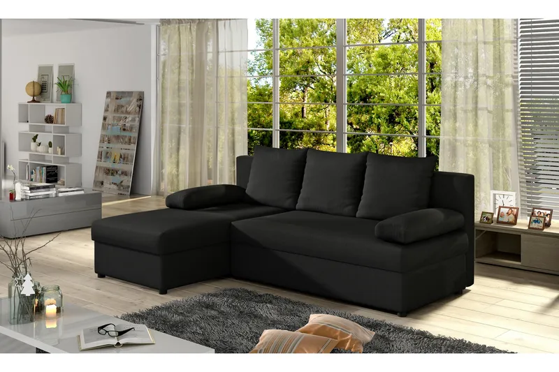 Dirk Bäddsoffa med Divan - Svart - Möbler - Vardagsrum - Bäddsoffor