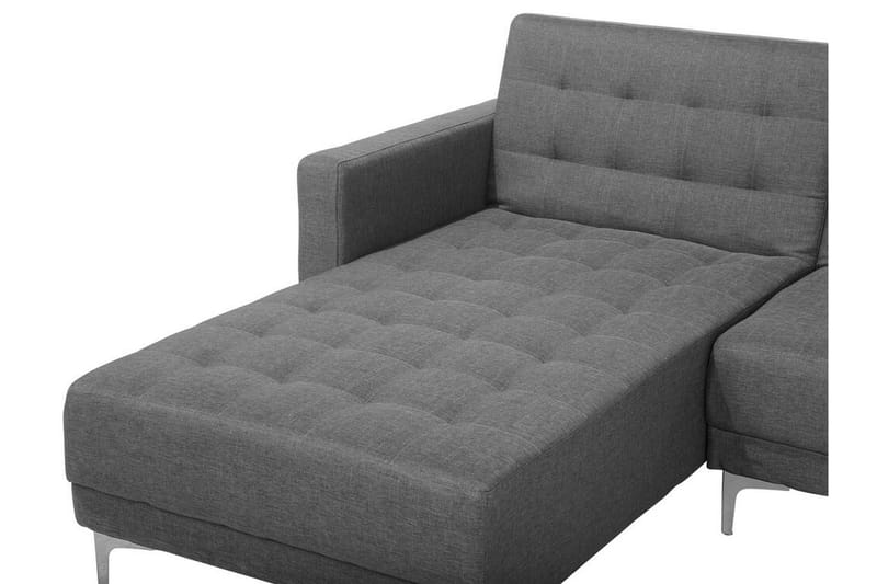 Divansoffa 5-sits med sovfunktion ljusgrå ABERDEEN - Grå - Möbler - Vardagsrum - Bäddsoffor - Hörnbäddsoffa