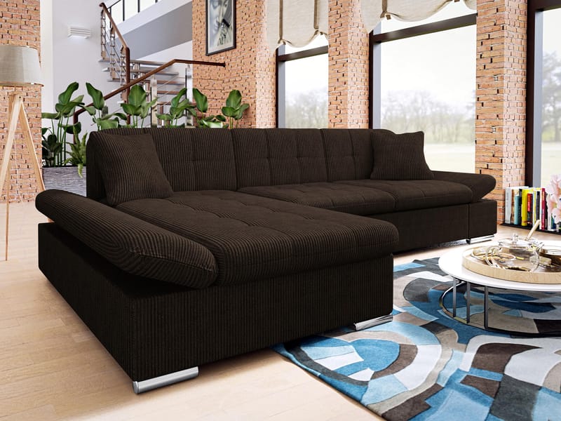 Djerra 3-sits Bäddsoffa med divan och förvaring - Möbler - Vardagsrum - Bäddsoffor - Hörnbäddsoffa