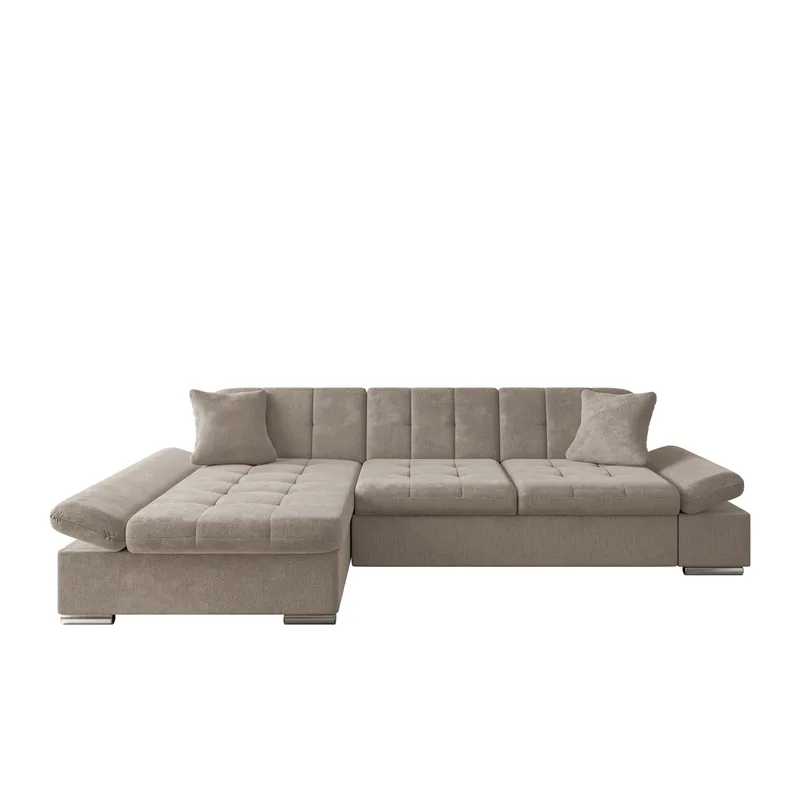 Djerra 4-sits Bäddsoffa med Schsälong Vänster, Mörkbeige
