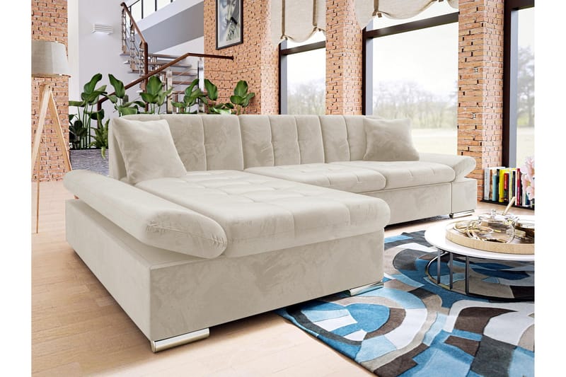 Djerra Bäddsoffa med Divan 3-sits - Beige - Möbler - Vardagsrum - Bäddsoffor