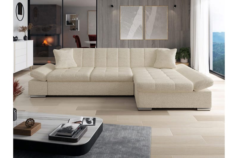 Djerra Bäddsoffa med Divan 3-sits - Beige - Möbler - Vardagsrum - Bäddsoffor