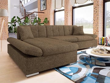 Djerra Bäddsoffa med Divan 3-sits - Brun - Möbler - Vardagsrum - Bäddsoffor