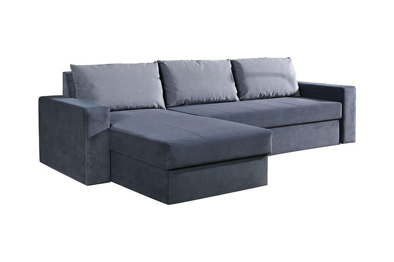 DOMINO Divanbäddsoffa 234x156x82 cm - Blå/Grå - Möbler - Vardagsrum - Bäddsoffor