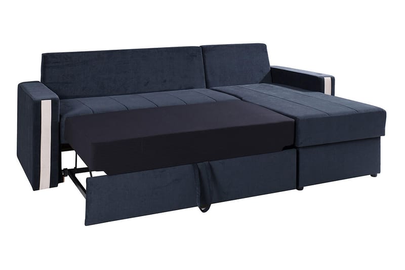 DOMINO Divanbäddsoffa 234x156x82 cm - Blå/Grå - Möbler - Vardagsrum - Bäddsoffor