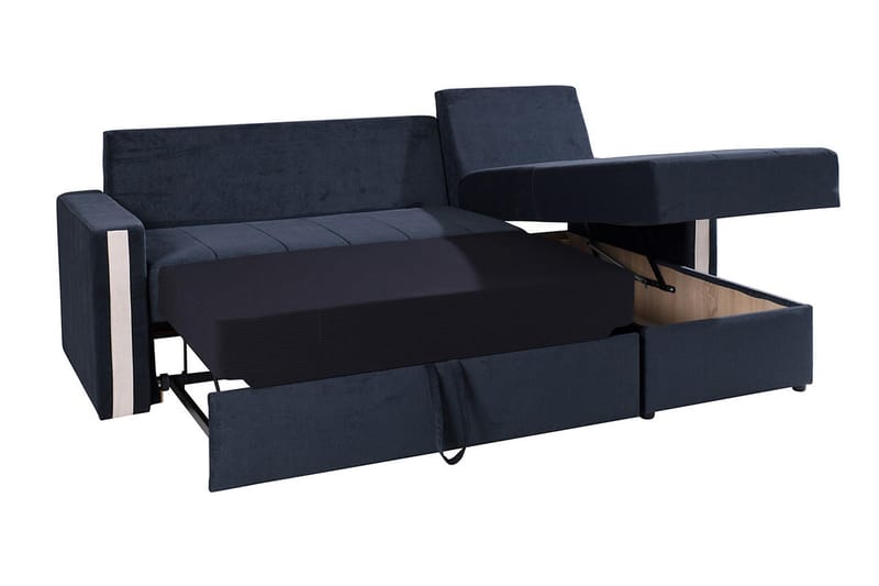 DOMINO Divanbäddsoffa 234x156x82 cm - Blå/Grå - Möbler - Vardagsrum - Bäddsoffor
