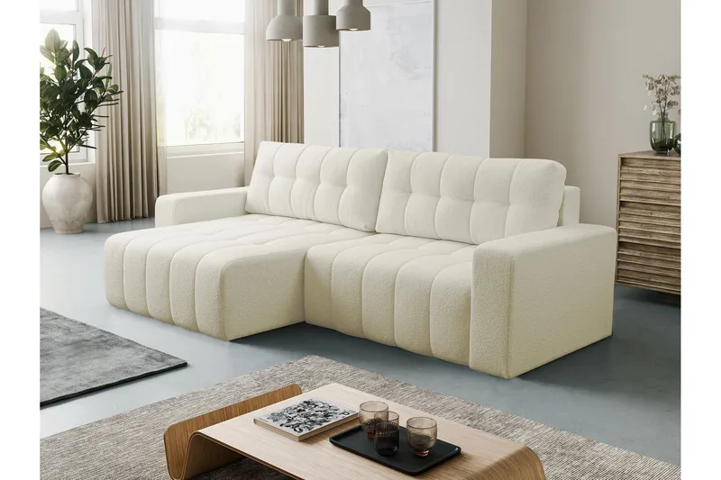Doryn Bäddsoffa med Divan 3-sits - Beige - Möbler - Vardagsrum - Bäddsoffor