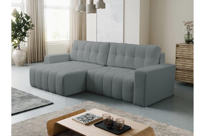 Doryn Bäddsoffa med Divan 3-sits - Grå - Möbler - Vardagsrum - Bäddsoffor