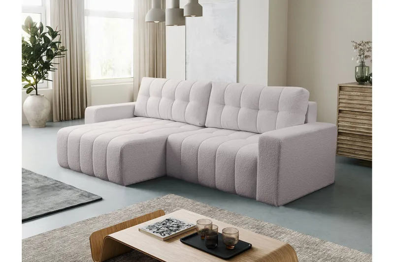Doryn Bäddsoffa med Divan 3-sits - Grå - Möbler - Vardagsrum - Bäddsoffor