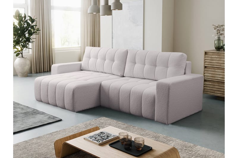 Doryn Bäddsoffa med Divan 3-sits - Grå - Möbler - Vardagsrum - Bäddsoffor