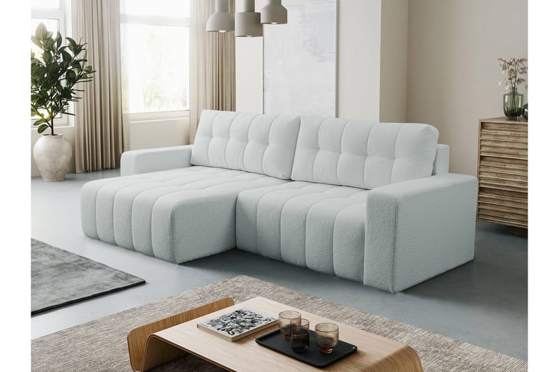 Doryn Bäddsoffa med Divan 3-sits - Grå - Möbler - Vardagsrum - Bäddsoffor