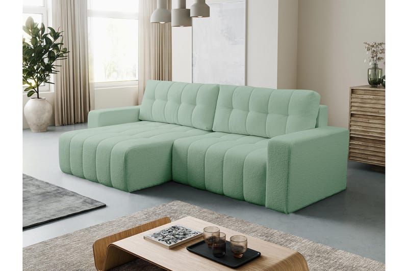 Doryn Bäddsoffa med Divan 3-sits - Grön - Möbler - Vardagsrum - Bäddsoffor