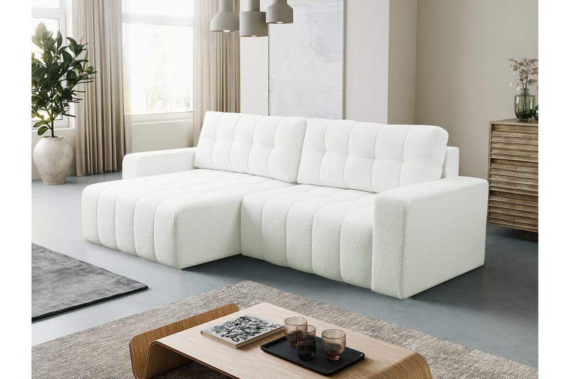 Doryn Bäddsoffa med Divan 3-sits - Vit - Möbler - Vardagsrum - Bäddsoffor