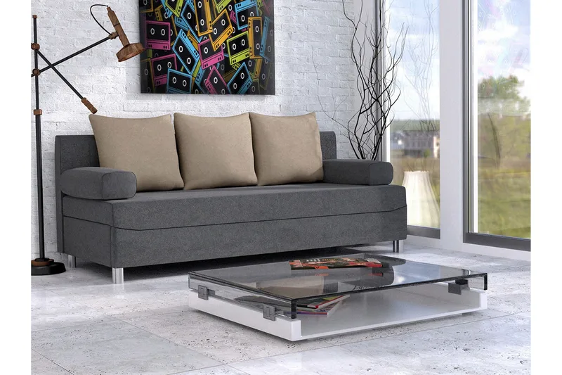 Dover Bäddsoffa 192x80x80 cm - Grå - Möbler - Vardagsrum - Bäddsoffor