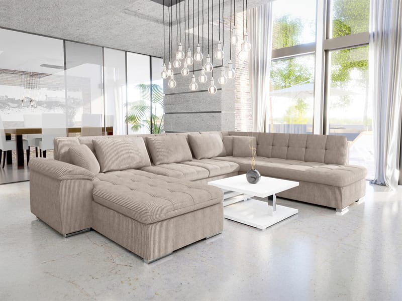 Dynir 6-sits U-Bäddsoffa med förvaring - Möbler - Vardagsrum - Bäddsoffor - Hörnbäddsoffa