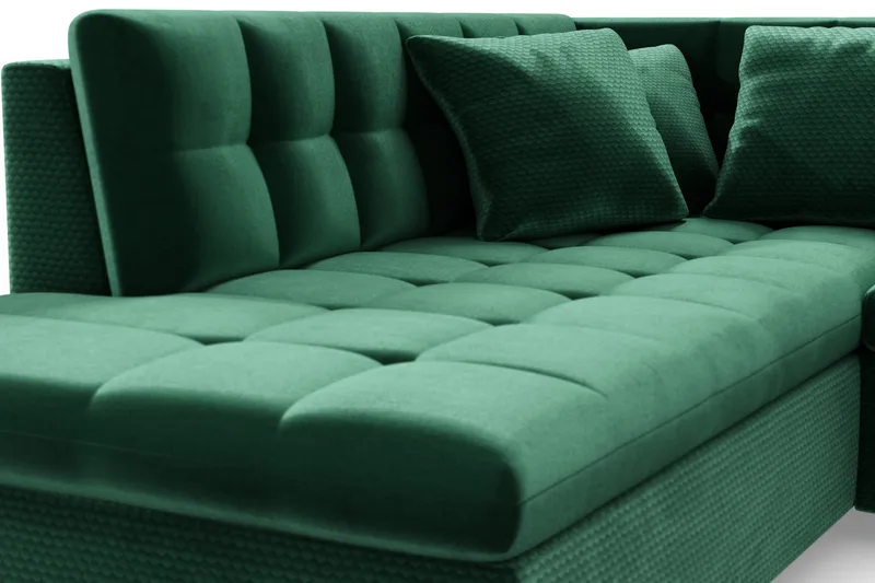 Dynir Bäddsoffa Divan Höger - Mörkgrön - Möbler - Vardagsrum - Bäddsoffor - U bäddsoffa