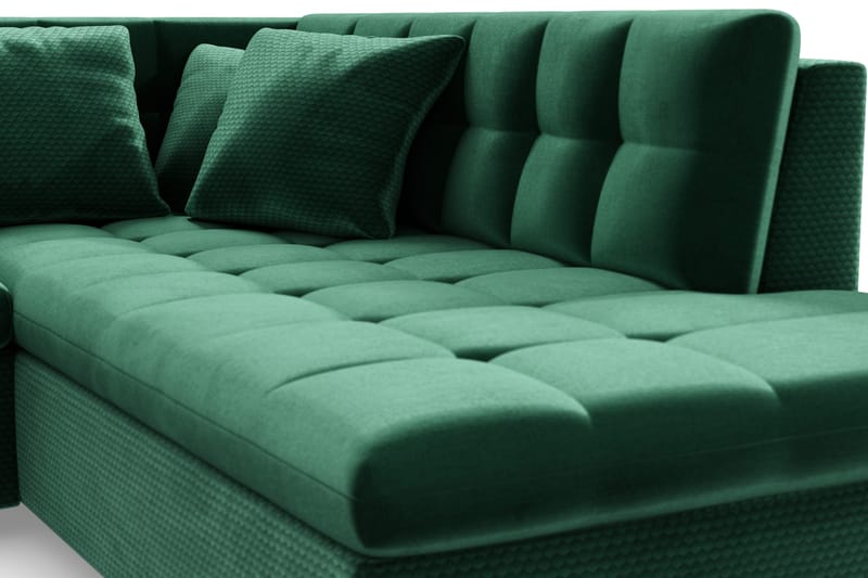 Dynir Bäddsoffa Divan Vänster - Mörkgrön - Möbler - Vardagsrum - Bäddsoffor - U bäddsoffa