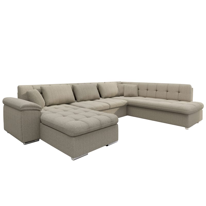Dynir Bäddsoffa med Divan och Schäslong 5-sits - Beige - Möbler - Vardagsrum - Bäddsoffor - U bäddsoffa