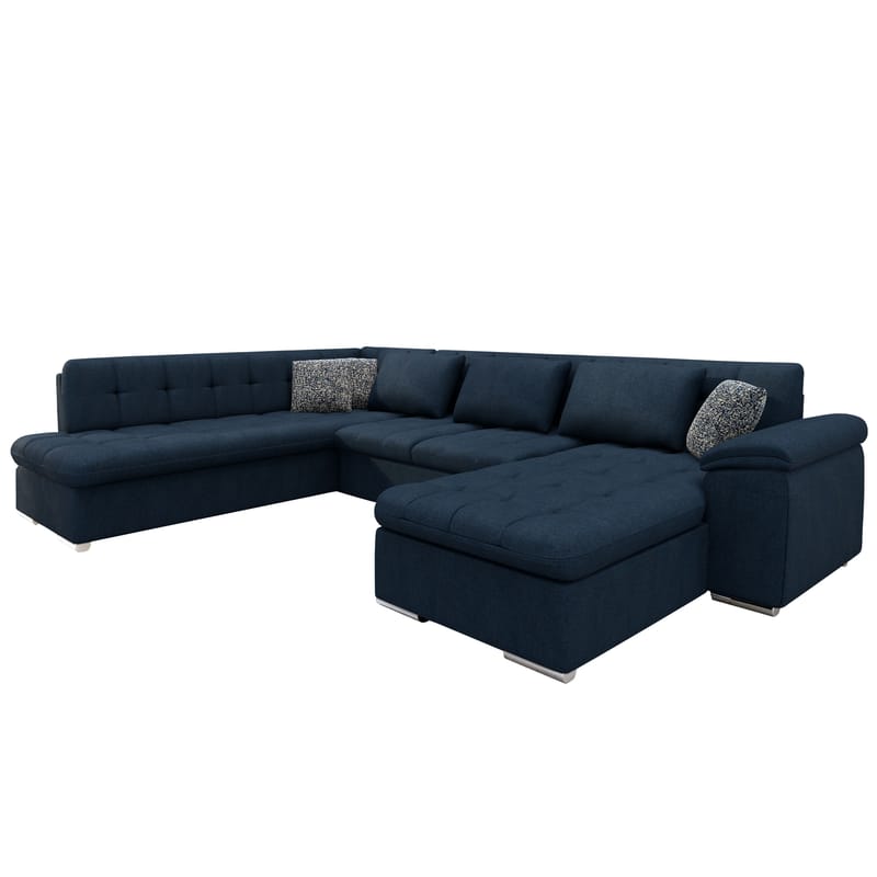 Dynir Bäddsoffa med Divan och Schäslong 5-sits - Blå - Möbler - Vardagsrum - Bäddsoffor - U bäddsoffa